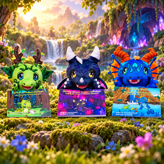 GREAT DRAGON ADVENTURE BUNDLE (3 Plush Toys & 4 Books)