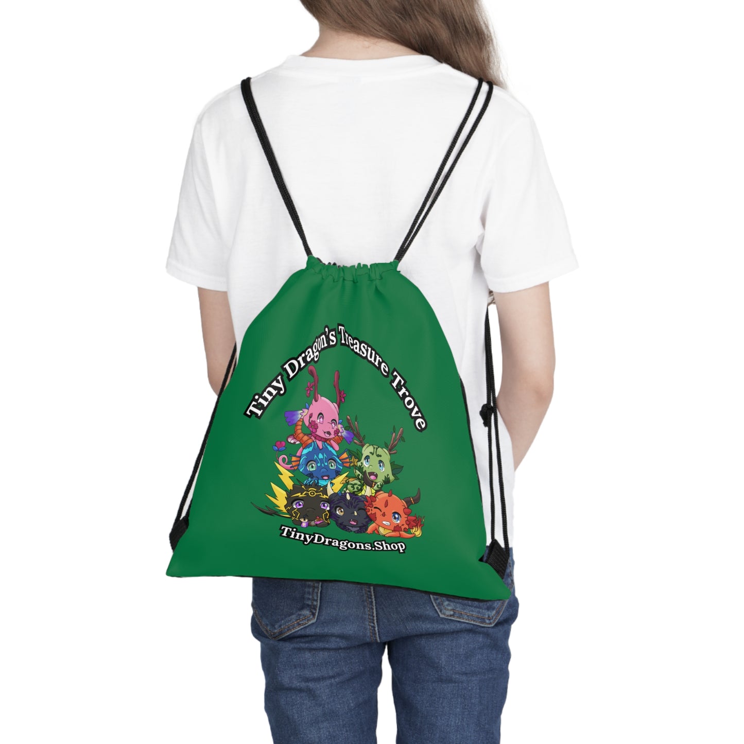 Tiny Dragon Drawstring Bag