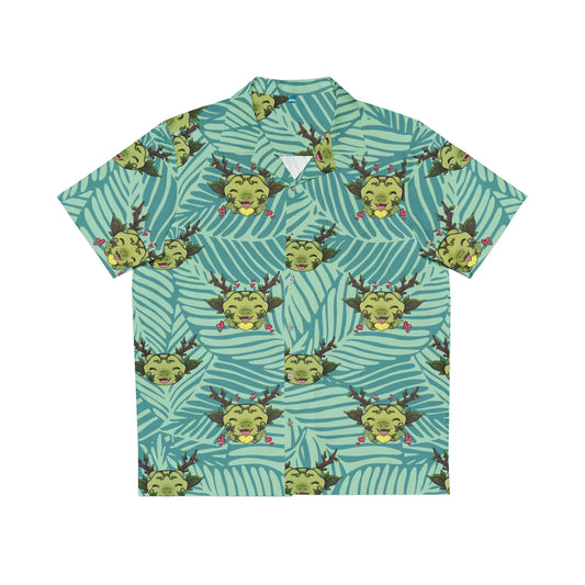 Tiny Leaf Dragon Hawaiian Shirt (Green and Dark Green)