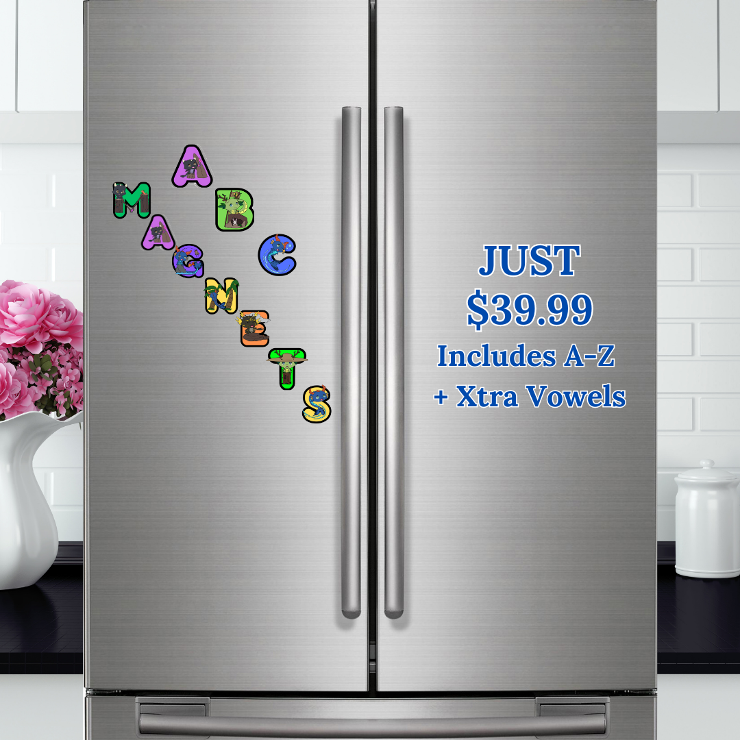 Tiny Dragon's ABC Magnets + Xtra Vowels