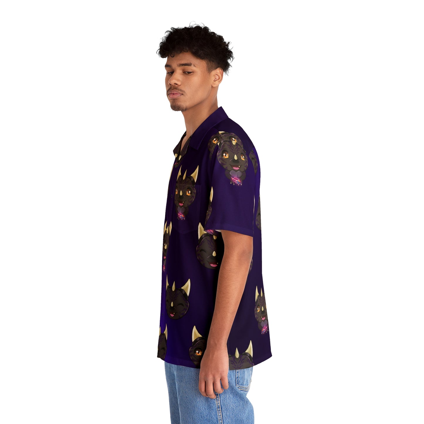 Tiny Shadow Dragon Hawaiian Shirt