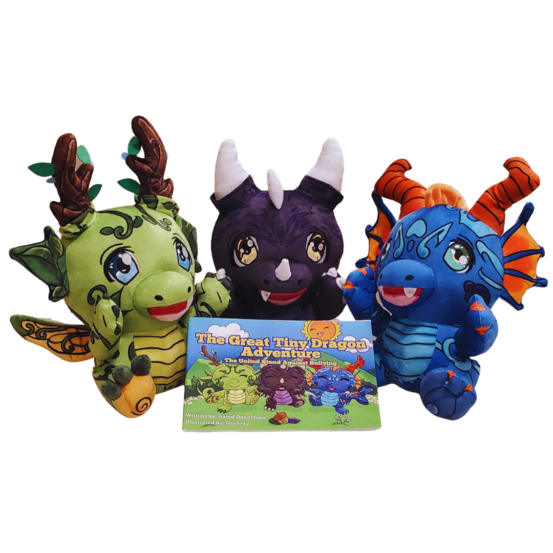 GREAT DRAGON ADVENTURE BUNDLE (3 Plush Toys & 4 Books)