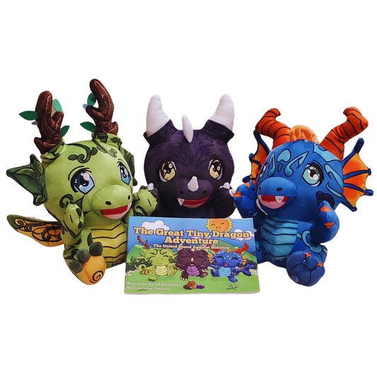 GREAT DRAGON ADVENTURE BUNDLE (3 Plush Toys & 4 Books)