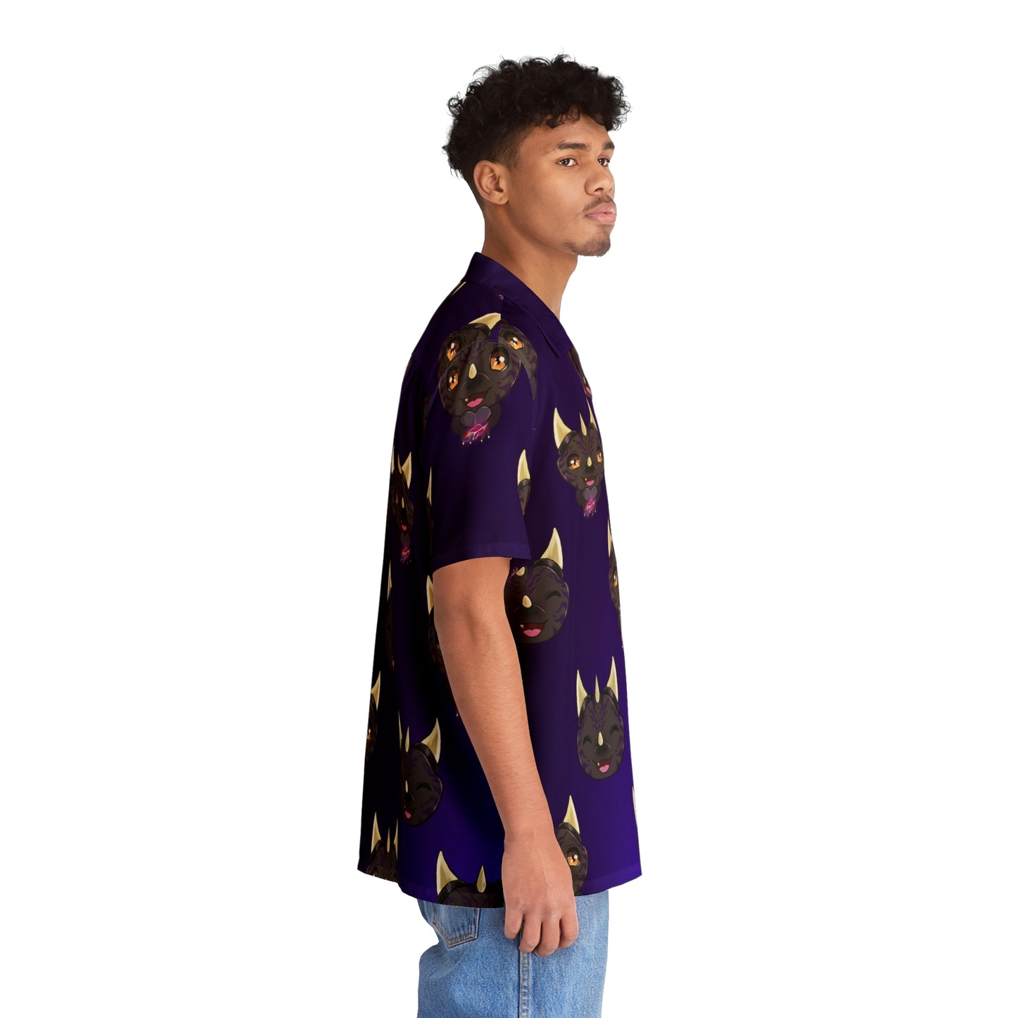 Tiny Shadow Dragon Hawaiian Shirt