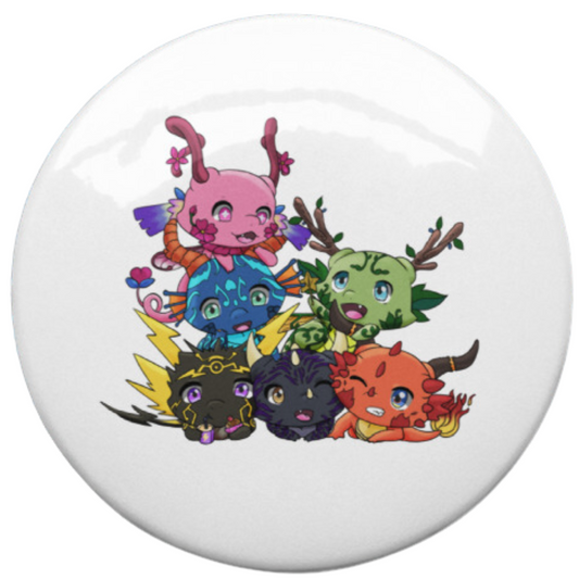 Tiny Dragon Merch Buttons
