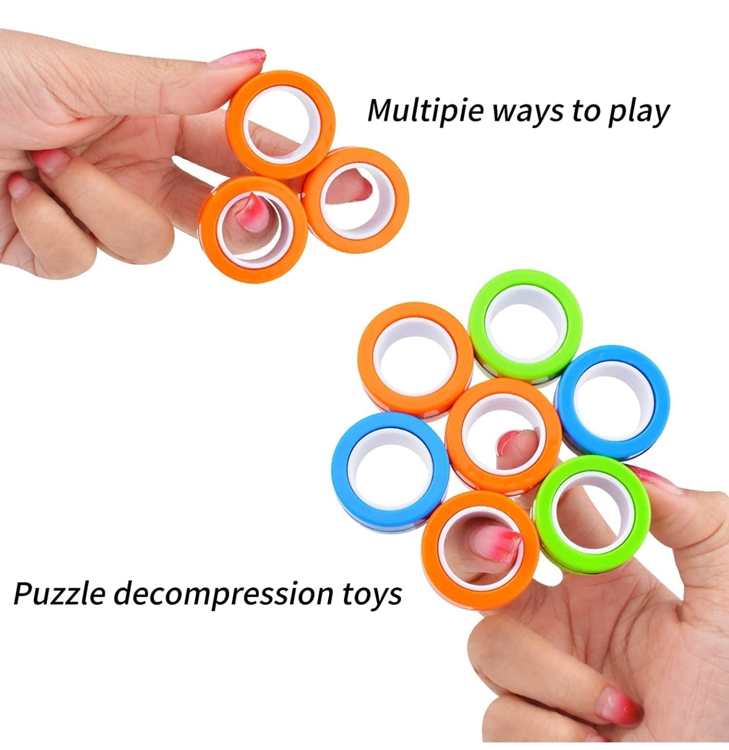 Magnet Spin Fidget Rings