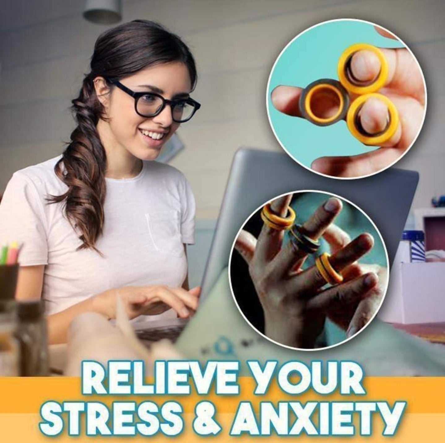 Magnet Spin Fidget Rings