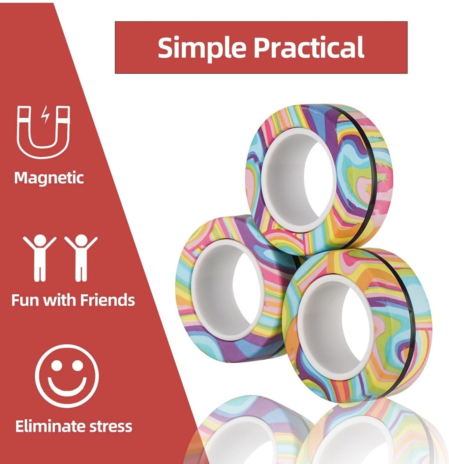 Magnet Spin Fidget Rings