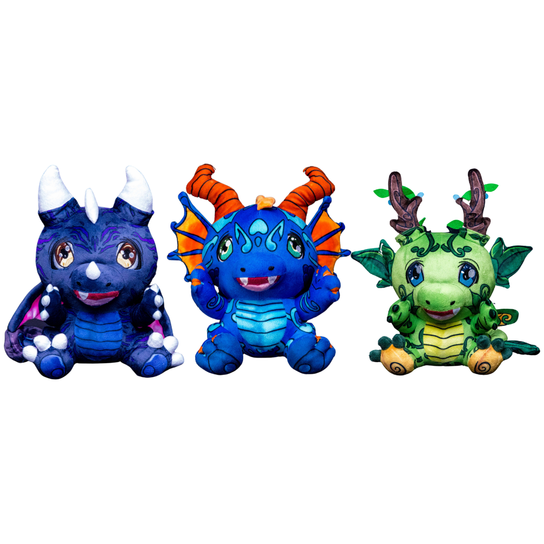 GREAT DRAGON ADVENTURE BUNDLE (3 Plush Toys & 4 Books)