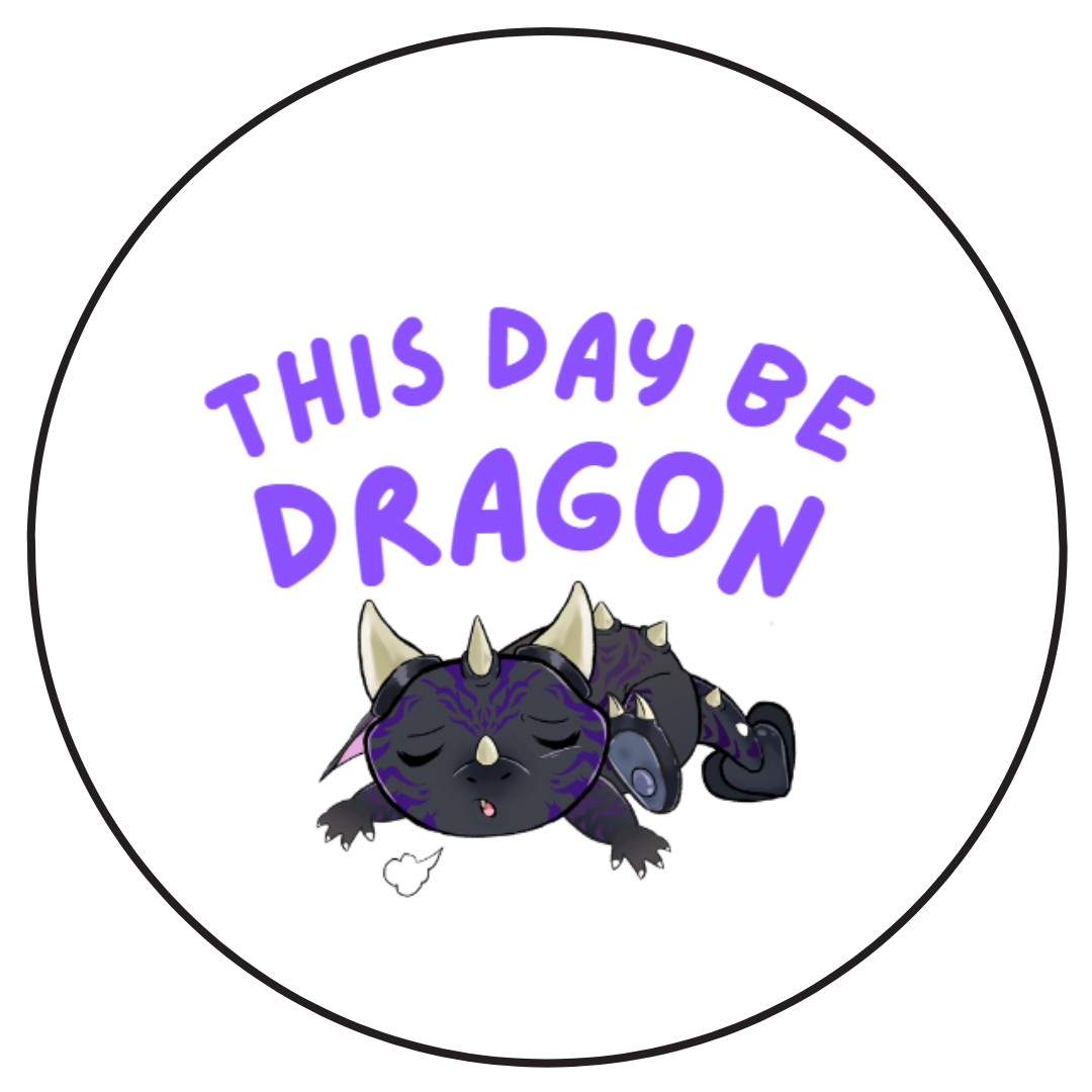 Tiny Dragon Merch Buttons