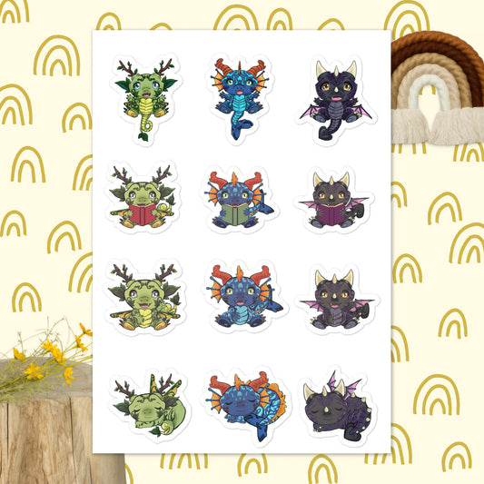 Tiny Dragon Sticker Sheets