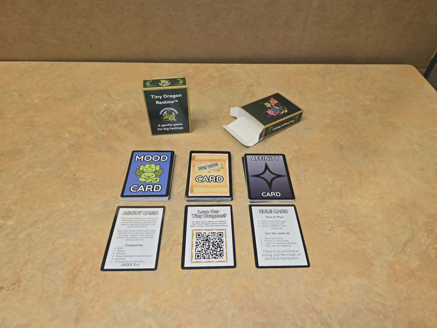 Tiny Dragon Realms™ – Physical Card Deck (Professionally Printed & Laminated)