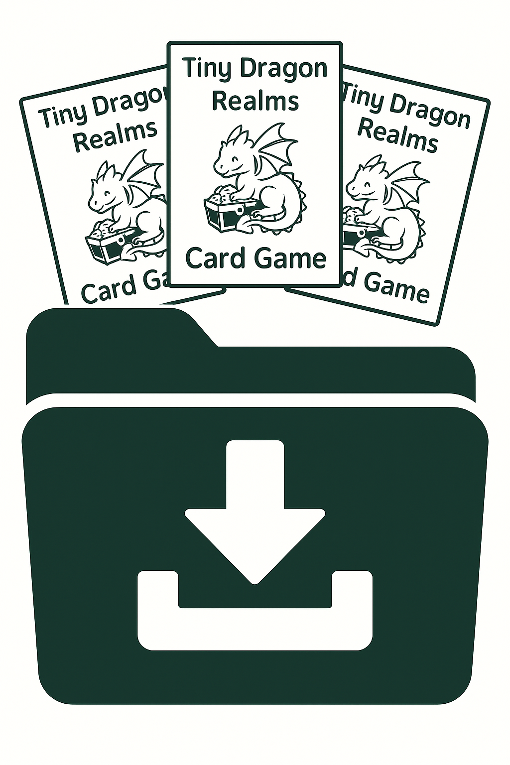 Tiny Dragon Realms™ – Color Your Own Adventure Digital Deck (Printable PDF + Optional PNGs)