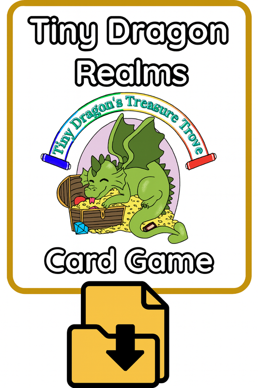 Tiny Dragon Realms™ – Color Your Own Adventure Digital Deck (Printable PDF + Optional PNGs)