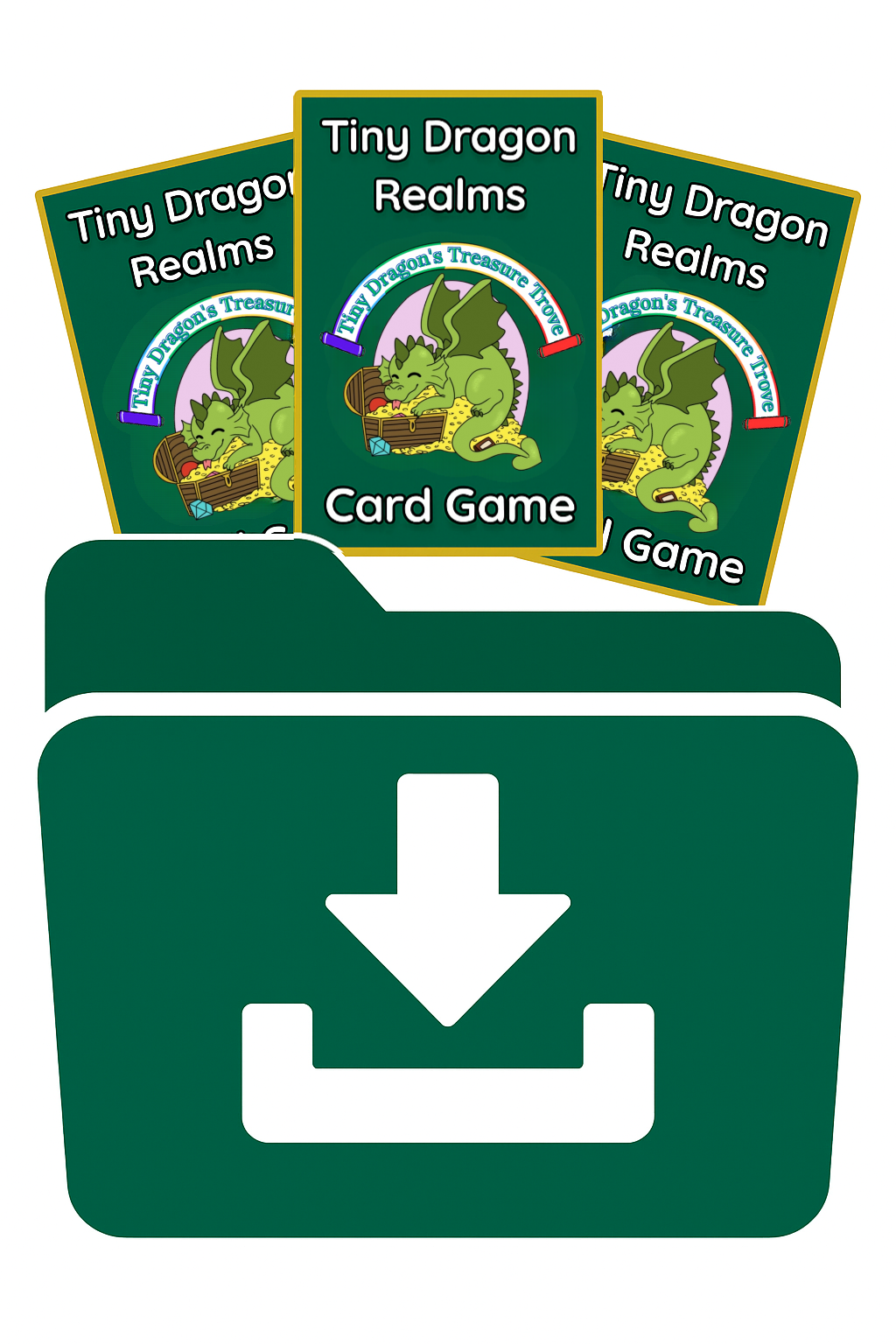 Tiny Dragon Realms™ – Digital Printable Card Deck (PDF Download + Optional PNGs)