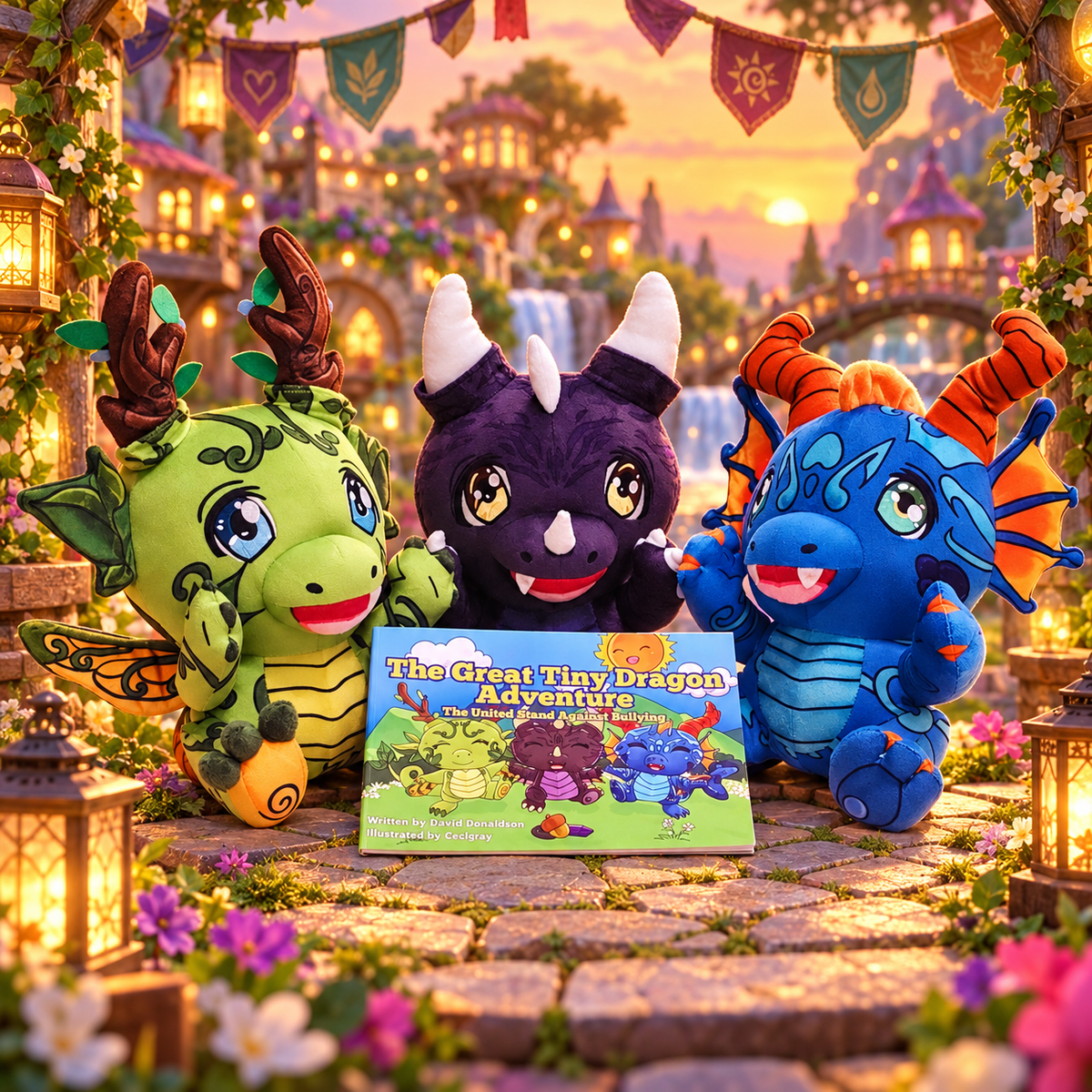 GREAT DRAGON ADVENTURE BUNDLE (3 Plush Toys & 4 Books)